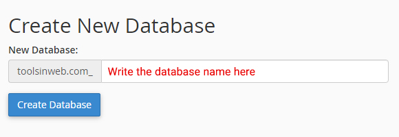 Create Database In Cpanel